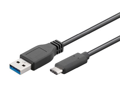 USB-anslutningskabel 3.0 USB-A/USB-C svart 3m