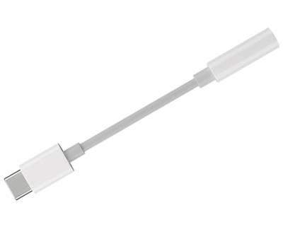 USB-C ljudanslutningskabel 4-polig 0,09m vit