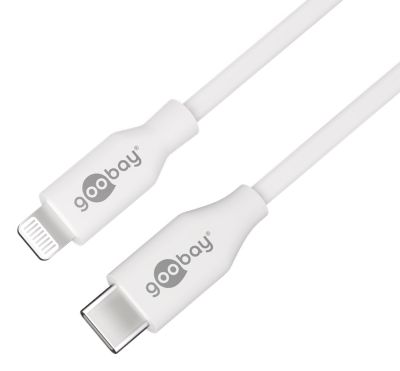 USB 2.0 anslutningskabel USB-C/lightning vit 2m