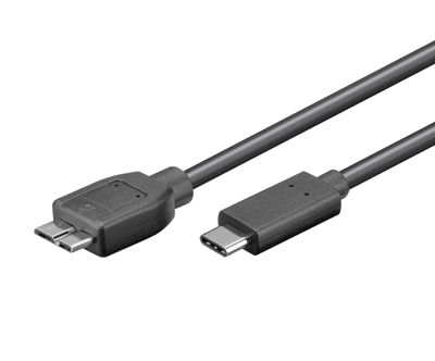 USB 3.0 anslutningskabel USB-C/micro-USB-B 3.0 svart 1m