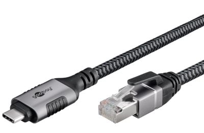 USB-C 3.1 / RJ45 Cat6 anslutningskabel 5m