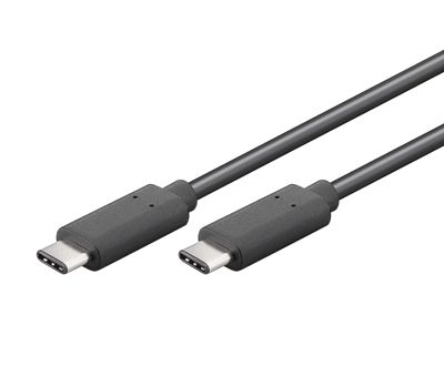 USB-C (USB 3.1) anslutningskabel USB-C/USB-C svart 1m