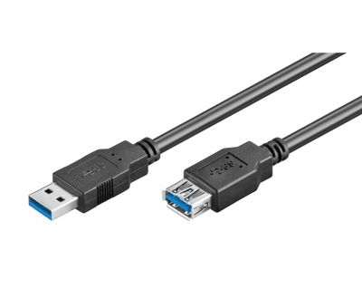 USB 3.0 förlängningskabel A/A blå 1,8m