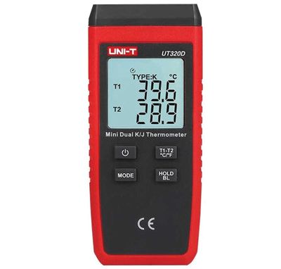 2-kanalig digital termometer för K-/J-sensorer