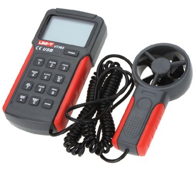 Digital termometer/luftflödesmätare (anemometer) med USB-anslutning