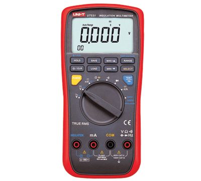 Digital multimeter/isolation resistance meter 500V/1000V (Kategori III 1000V)