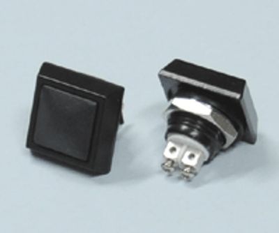 Knapp 1xAV-(PÅ) 2A 36Vdc svart