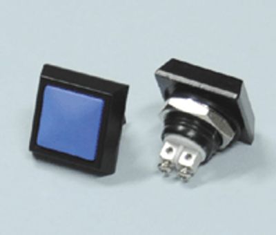 Knapp 1xAV-(PÅ) 2A 36Vdc blå