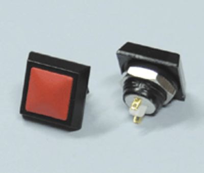 Knapp 1xAV-(PÅ) 2A 36Vdc röd