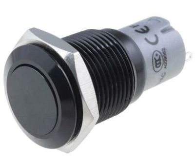 Tryckknapp självåterställande 1xON-(ON) 1A 24Vdc IP67 svart