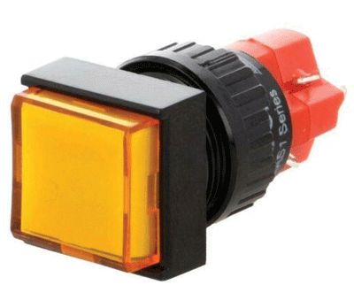 Knapp med LED-indikator 1xON-(ON) LED/24Vac/dc orange