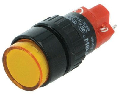 Tryckströmbrytare med LED-indikator 1xON-ON LED/24Vac/dc orange (LAS1Y-11Z-24O)