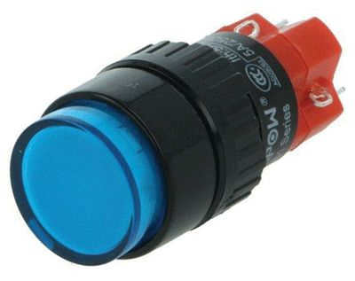 Tryckströmbrytare med LED-indikator 1xON-ON LED/230Vac/dc blå (LAS1Y-11Z-230B)