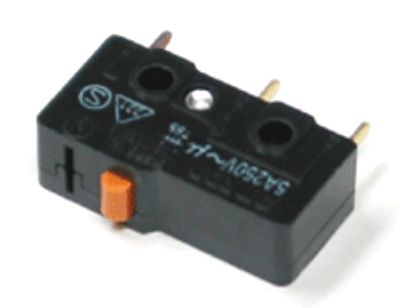 Gränslägesbrytare med tryckknapp, för kretskort, 3A 250Vac