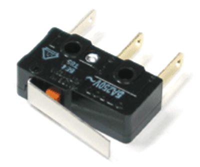 Gränslägesbrytare med kort spak, 3A 250Vac