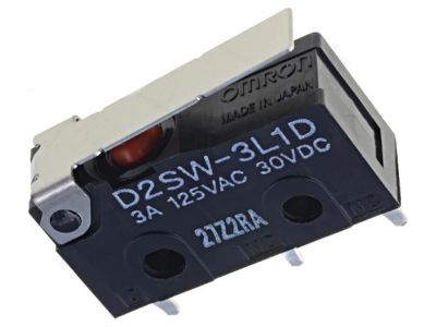 Gränslägesbrytare med kort spak, för kretskort, 5A 250Vac IP67