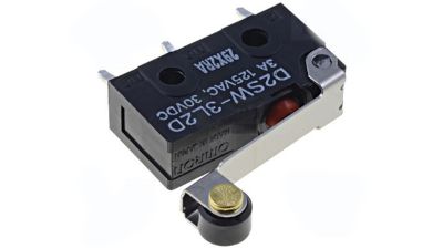 Gränslägesbrytare med rullspak, för kretskort, 5A 250Vac IP67