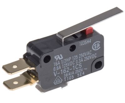 Gränslägesbrytare med lång spak 16A 250Vac