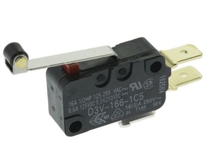 Gränslägesbrytare med lång rullspak 16A 250Vac (D3V-166-1C5)
