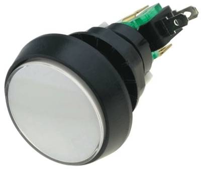 Knapp 24Vdc med LED-indikatorlampa 10A 250Vac vit (VAQ-9-10-24-W)