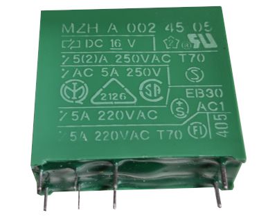 Kretskortrelä 2 växlande kontakter 16Vdc 5A Kretskortrelä 2 växlande kontakter 16Vdc 5A