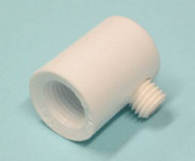 Dragavlastningsnippel med invändig gänga vit *