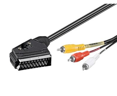 SCART ljud-/videokabel 2m