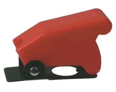 Skydd för spakbrytare 12 mm röd
