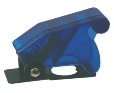 Skydd för spakbrytare 12 mm blå/genomskinlig