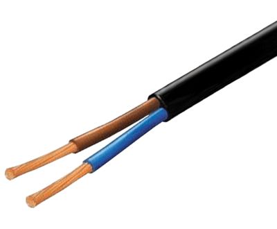 Elektrisk anslutningskabel gummi 2x0,75mm² svart