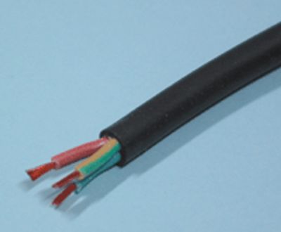 Elkabel, gummi 3x1,5mm² svart