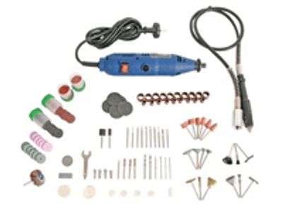 Mini borrmaskin set 230Vac 135W, 162-delar