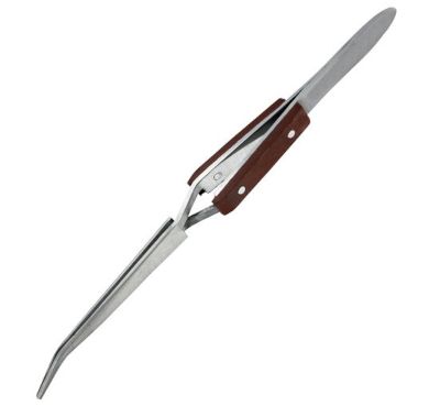 Pincett med omvända, böjda spetsar