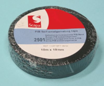 Vulkaniserande tejp 19mm svart 10m