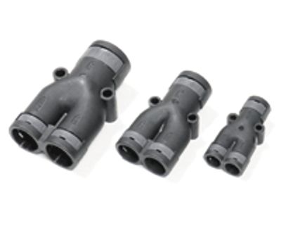 Y-fördelare för kabelskyddsrör NW-23/2xNW-17 svart