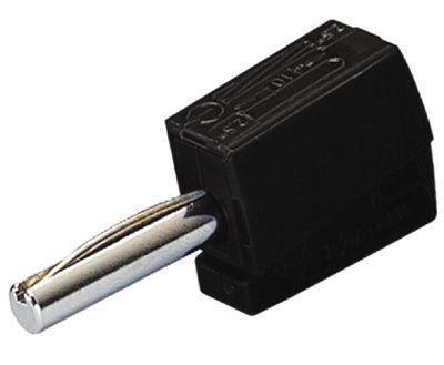 Bananplugg 4mm fjäderanslutning svart