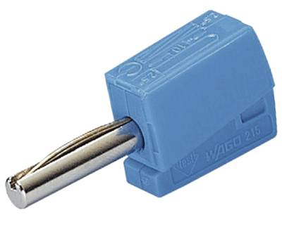 Bananplugg 4 mm fjäderanslutning blå