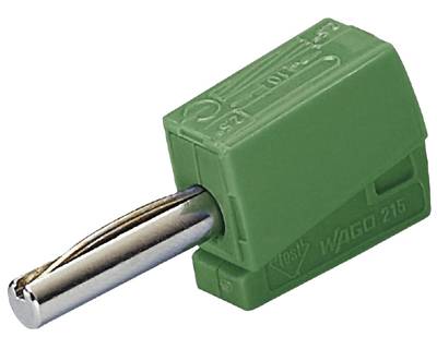 Bananplugg 4 mm med fjäderanslutning grön