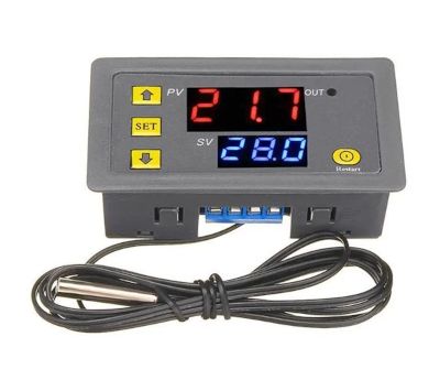 Digital termostat / panelmätare 12Vdc NTC