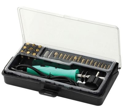 Mönstrad lödkolvssats 27-delar 230Vac 10W/30W