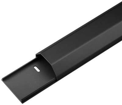 Kabelkanal aluminium 50x26mm svart 1,1m