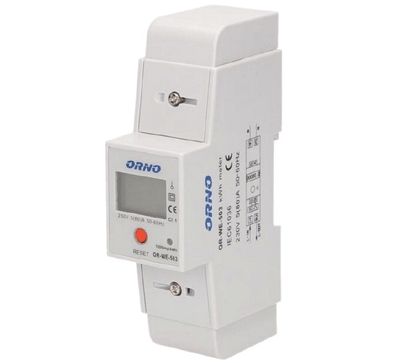 Energimätare för DIN-skena 1-fas 5A/80A 230Vac