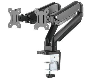 Bordställ för två TV-/monitorer 2x8kg 17-32" svart