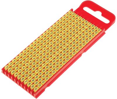 Ledarmärkningsring 2,0-2,8 mm 200 st/fp 0-9/gul