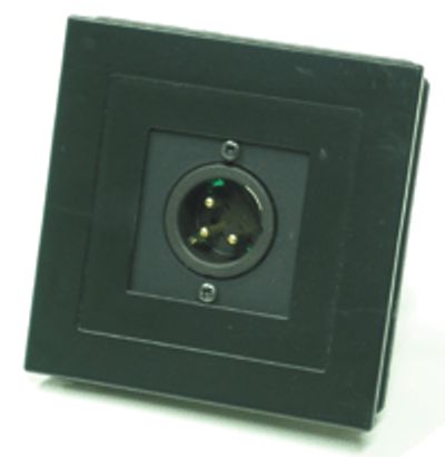 XLR-kontaktbox 3-polig hane, svart