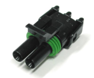 Kopplingsram för WeatherPack-serien, honkontakter 2-polig.