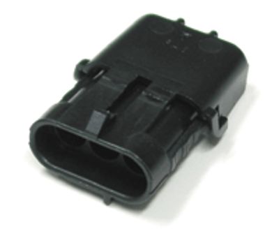 Kopplingsram WeatherPack-serien för hanstift 3-polig.