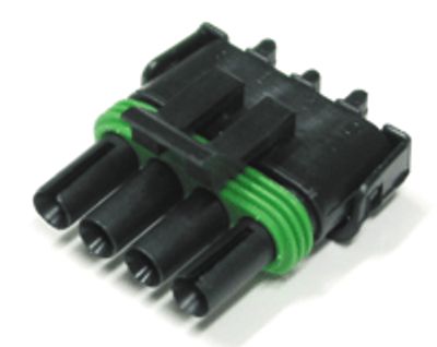 Kopplingsram WeatherPack-serien för honkontakter 4-pol.