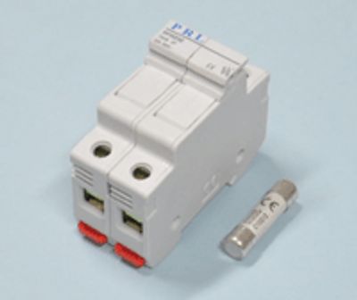 Säkringshållare för DIN-skena 2-delad 10,3x38mm 32A