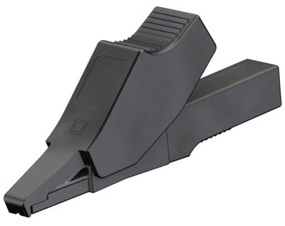 Gäddklämma för 2 mm banankontakt Cat III 600V svart (65.9188-21)